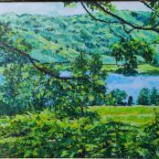 Acryl auf Leinwand gespachtelt
(48,5cm x 68,5cm) "Beste Aussicht" (2024)