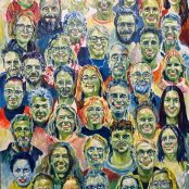 Acryl auf Leinwand
(89cm x 116cm) "Aliens" (2024)