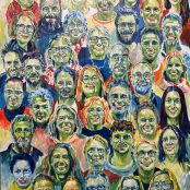 Acryl auf Leinwand
(89cm x 116cm) "Aliens" (2024)