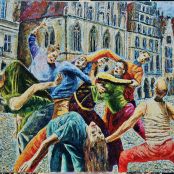 Acryl auf Leinwand gespachtelt
(150cm x 120cm) "Westfälischer Frieden" (2024)