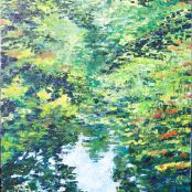 Acryl auf Leinwand gespachtelt
(80cm x 100cm) Farbenspiel (2025)