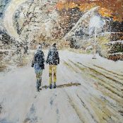 Acryl auf Leinwand gespachtelt
(80cm x 100cm) Glücksmoment (2025)