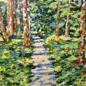 Acryl auf Leinwand gespachtelt
(80cm x 100cm) "Wegweiser" (2025)